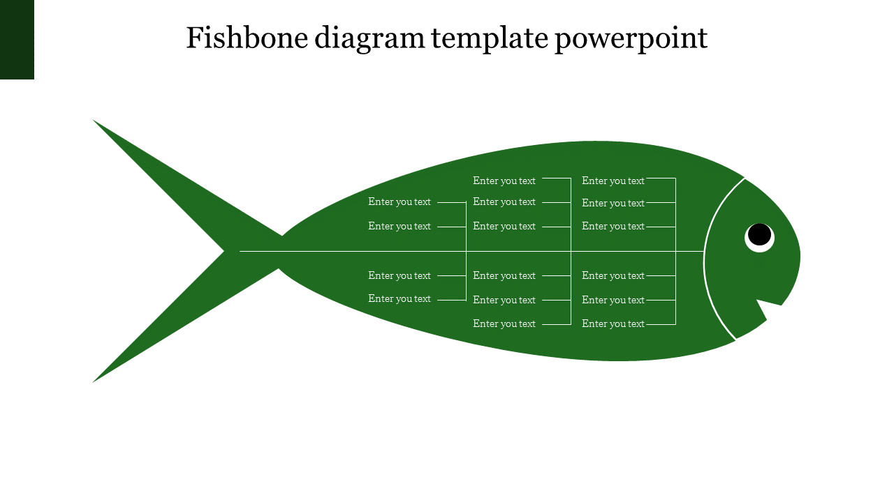 fishbone diagram template powerpoint-green